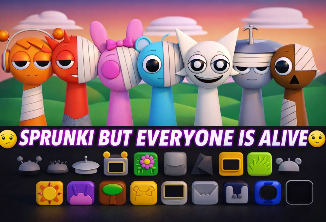 Sprunki Life Mod Sprunki But Everyone is Alive — Music Mod | YupGames